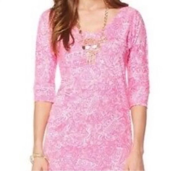 Lilly Pulitzer Pink Printed Shift Dress - Picture 1 of 5